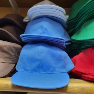 Six Panels Blue Cotton Cap