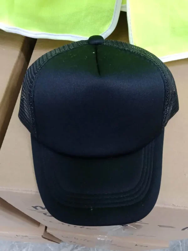 Black Polyester Foam Cap