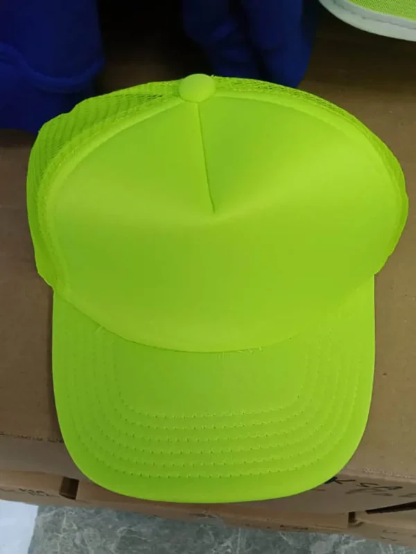 Floral Green Foam Cap