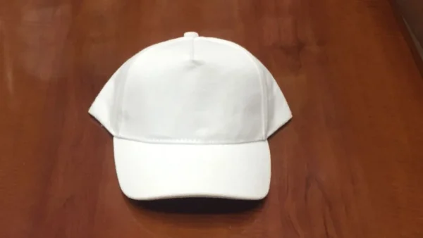 Kids White Cotton Cap