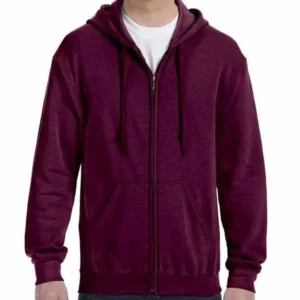 Maroon Hoody with Zipper