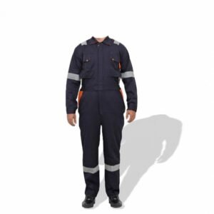 1020 doha coverall with reflective tape dark blue front