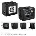 Travel Adapters Black Color 225