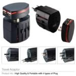 Universal Travel Adapters Black 228