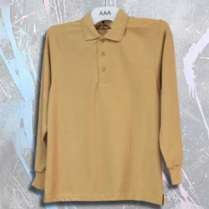 Beige Full sleeves Polo