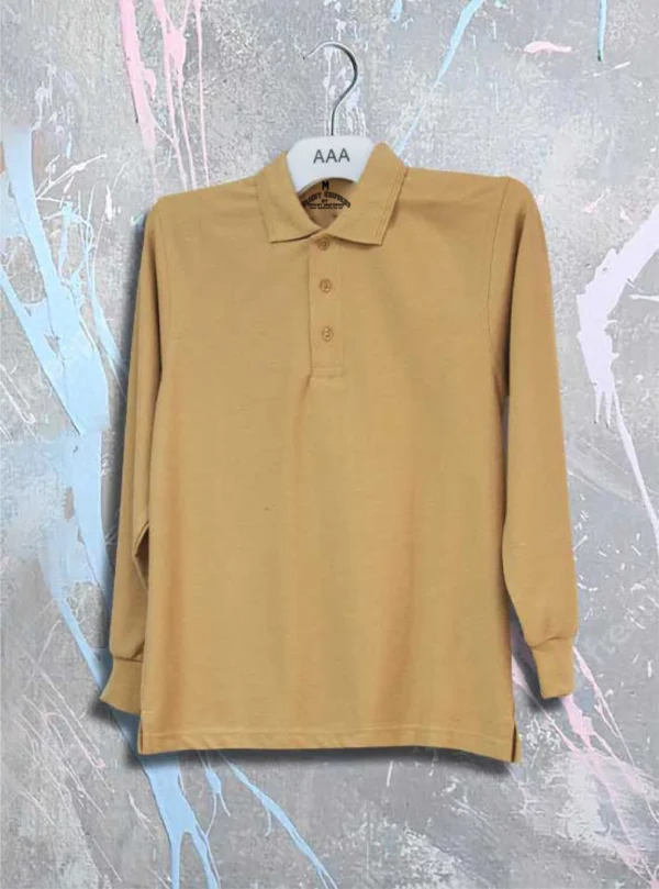 Beige Full sleeves Polo