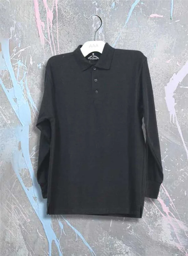 Black Full Sleeves Polo