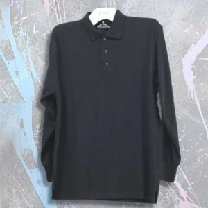 Black Full Sleeves Polo