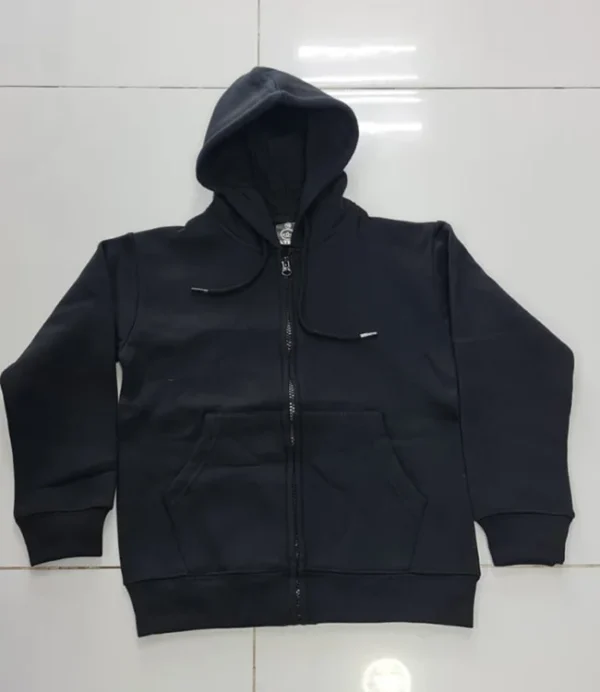 Kids Black Zipper Hoody