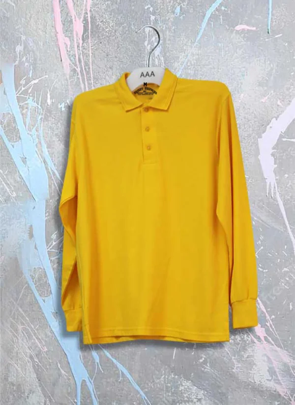 Yellow Full Sleeves Polo