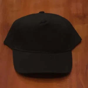 Kids Black Cotton Cap
