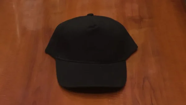 Kids Black Cotton Cap