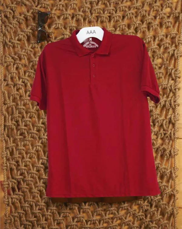 Mahroon Polo T Shirt