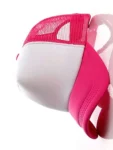 Pink & White Foam Cap