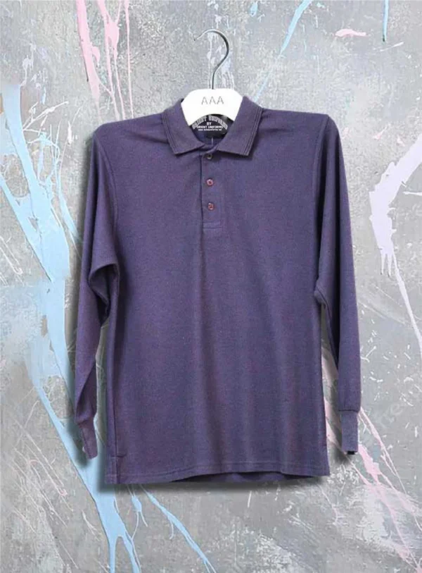 Purple Full Sleeves Polo