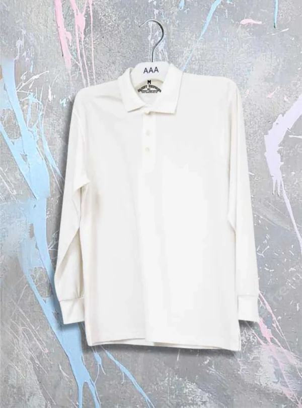 White Full Sleeves Polo