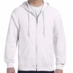 White Zipper Hoody