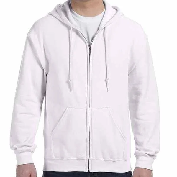 White Zipper Hoody