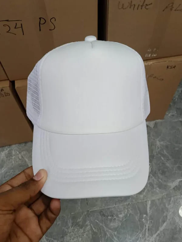 White Polyester Foam Cap