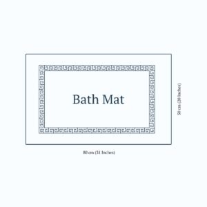 Bath Mat Greek Border Size Guide